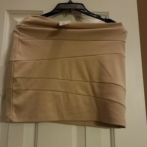 Beige Bandeau Skirt